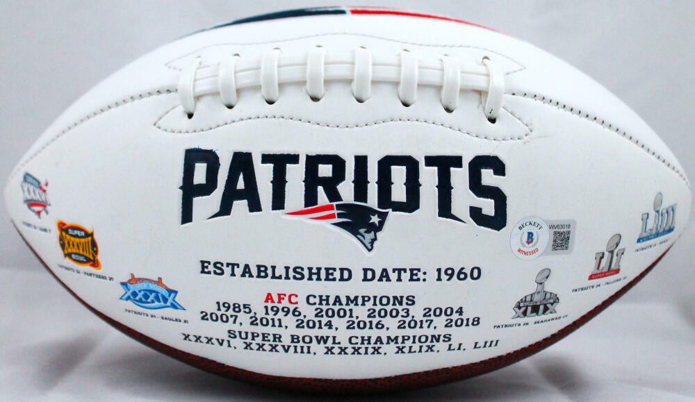 Damien Harris Autographed New England Patriots Logo Football