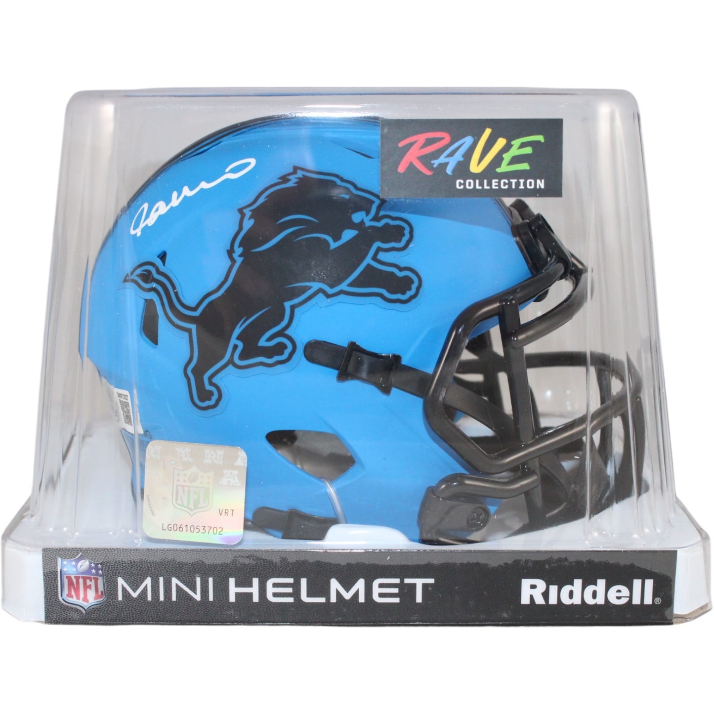 Jameson Williams Detroit Lions Autographed Rave Mini Helmet Beckett