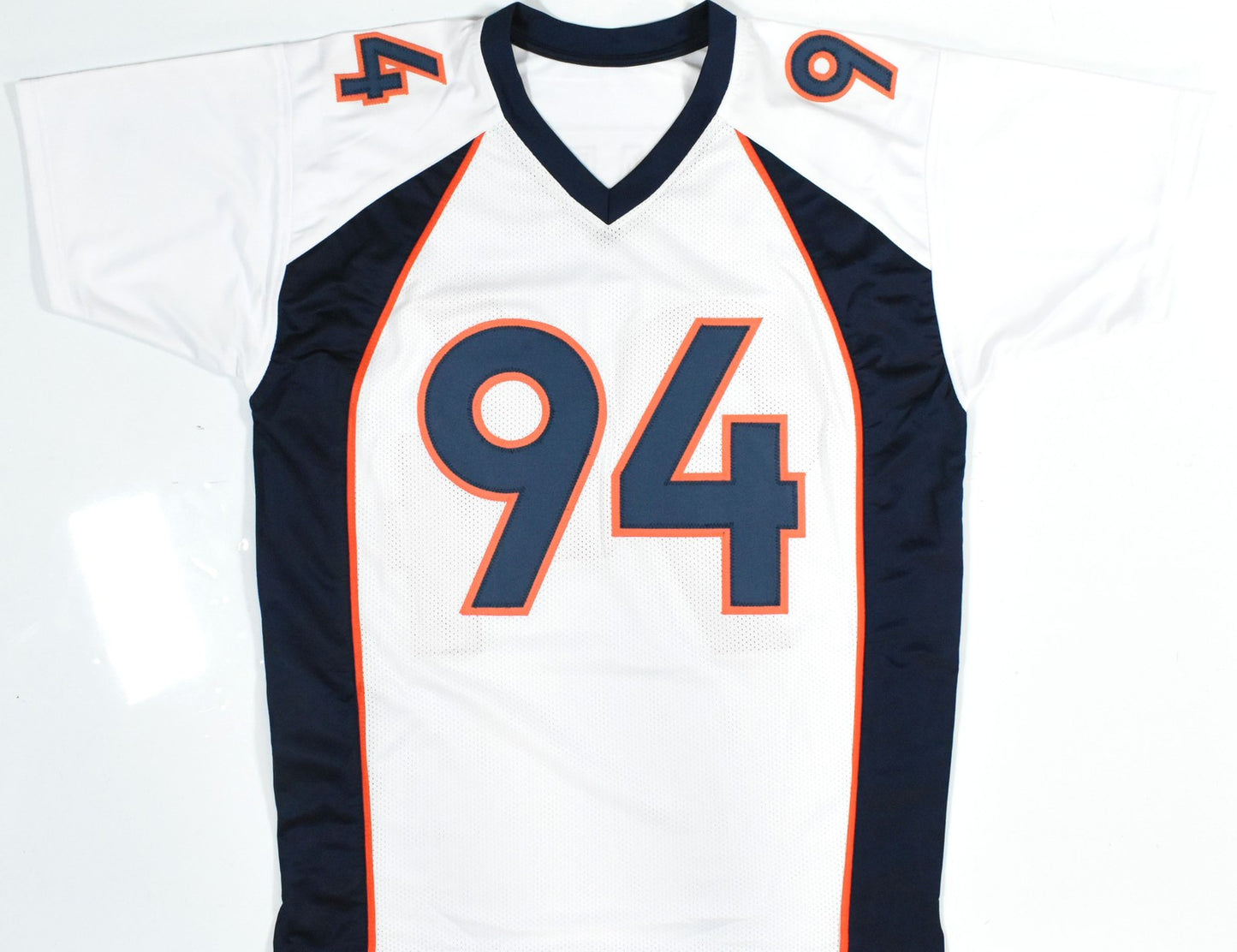 DeMarcus Ware Signed Denver Broncos White Custom Jersey - Beckett