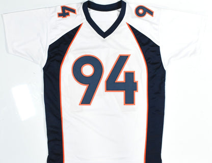 DeMarcus Ware Signed Denver Broncos White Custom Jersey - Beckett