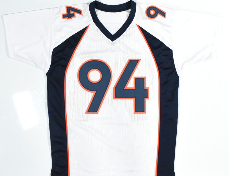 DeMarcus Ware Signed Denver Broncos White Custom Jersey - Beckett