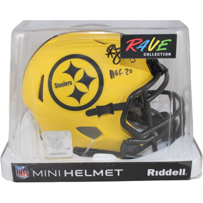 Troy Polamalu Pittsburgh Steelers Signed Rave Mini Helmet (HOF Inscription)