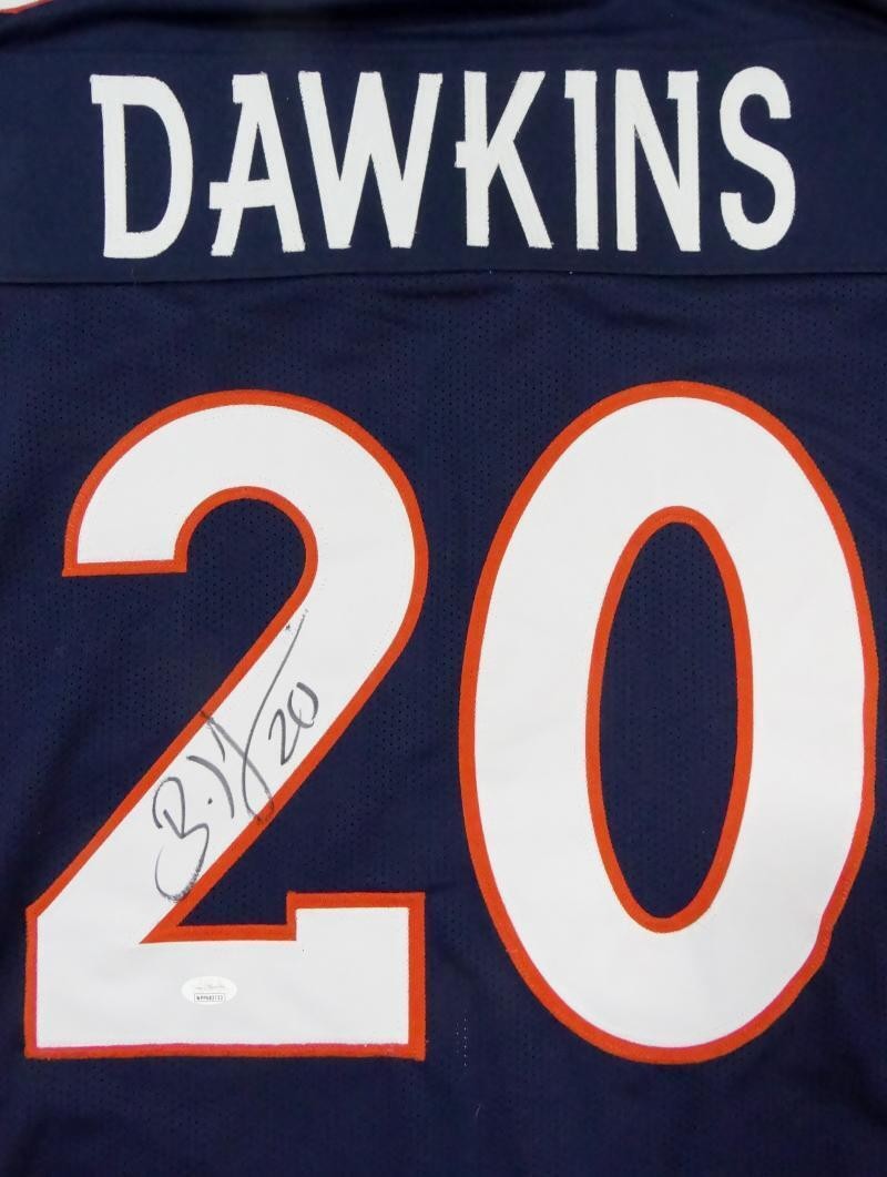 Brian Dawkins Autographed Blue Custom Jersey