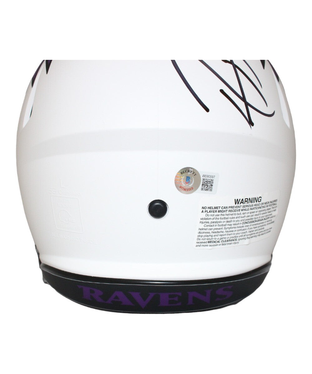Ray Lewis Signed Baltimore Ravens Authentic Full Size Lunar Helmet MVP