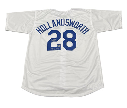 Todd Hollandsworth Signed LA Dodgers Custom Jersey (96 NL ROY)