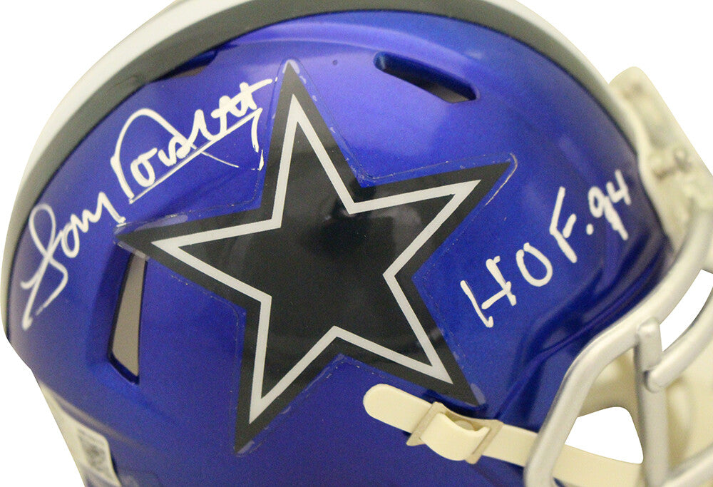 Tony Dorsett Dallas Cowboys Autographed Riddell Flash Mini Helmet (Beckett)