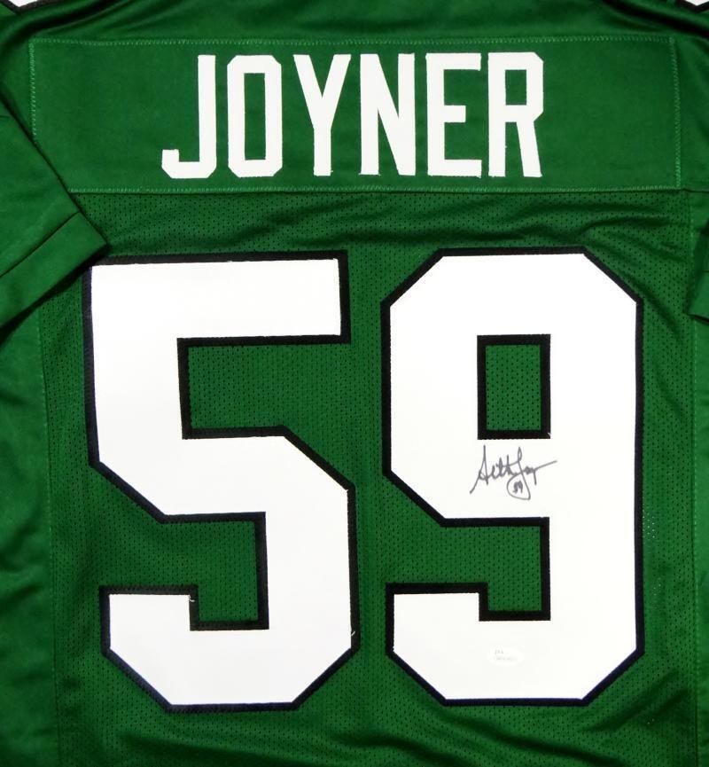 Seth Joyner Autographed Philadelphia Eagles Style Green Custom Jersey