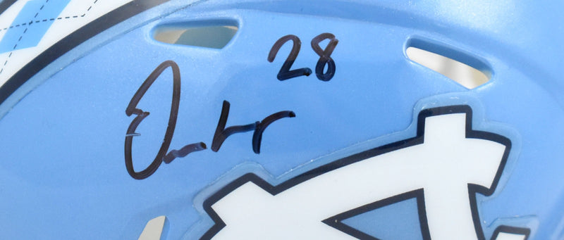 Omarion Hampton Signed North Carolina Tar Heels Speed Mini Helmet