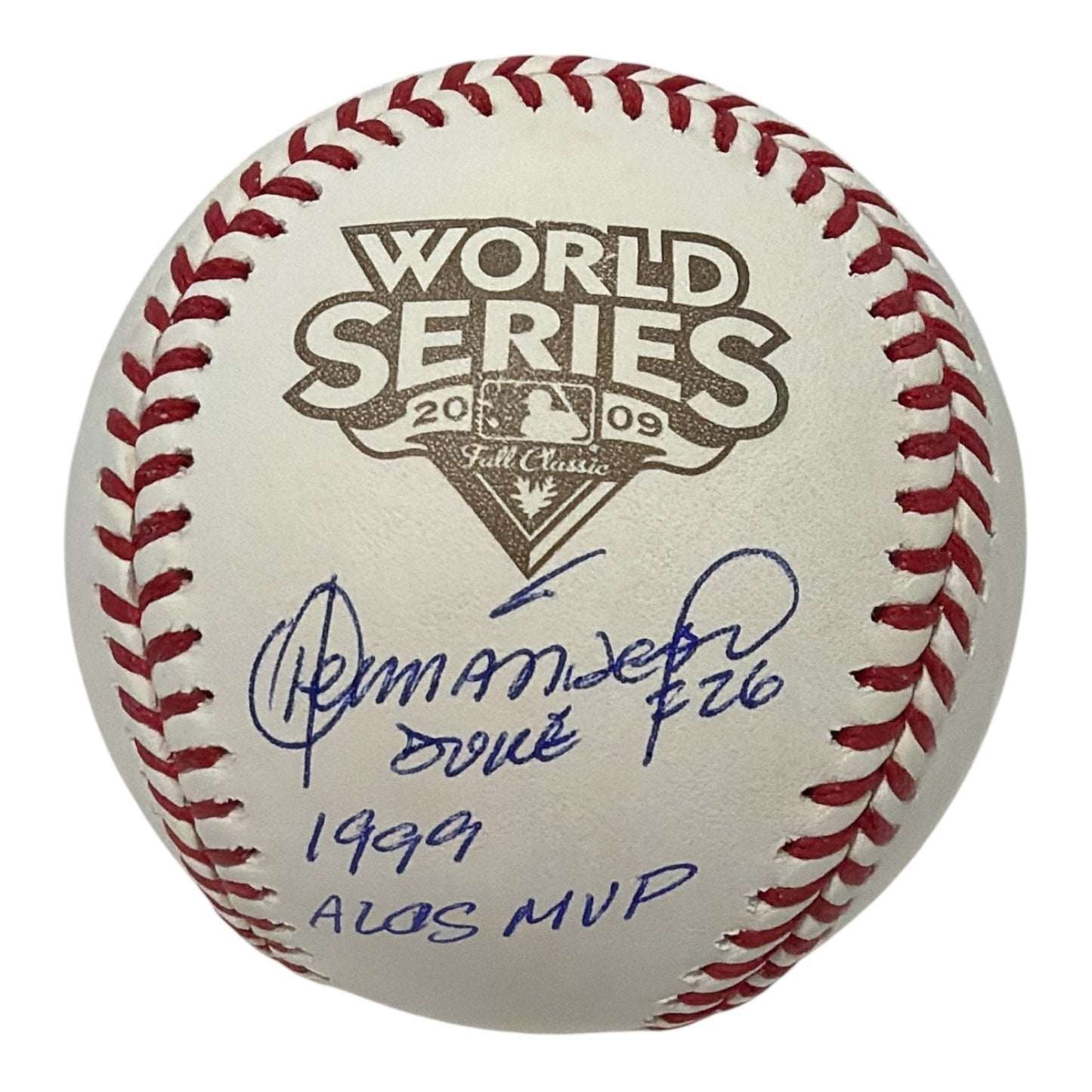 Orlando Hernandez Signed World Series Logo Baseball - 1999 ALCS MVP