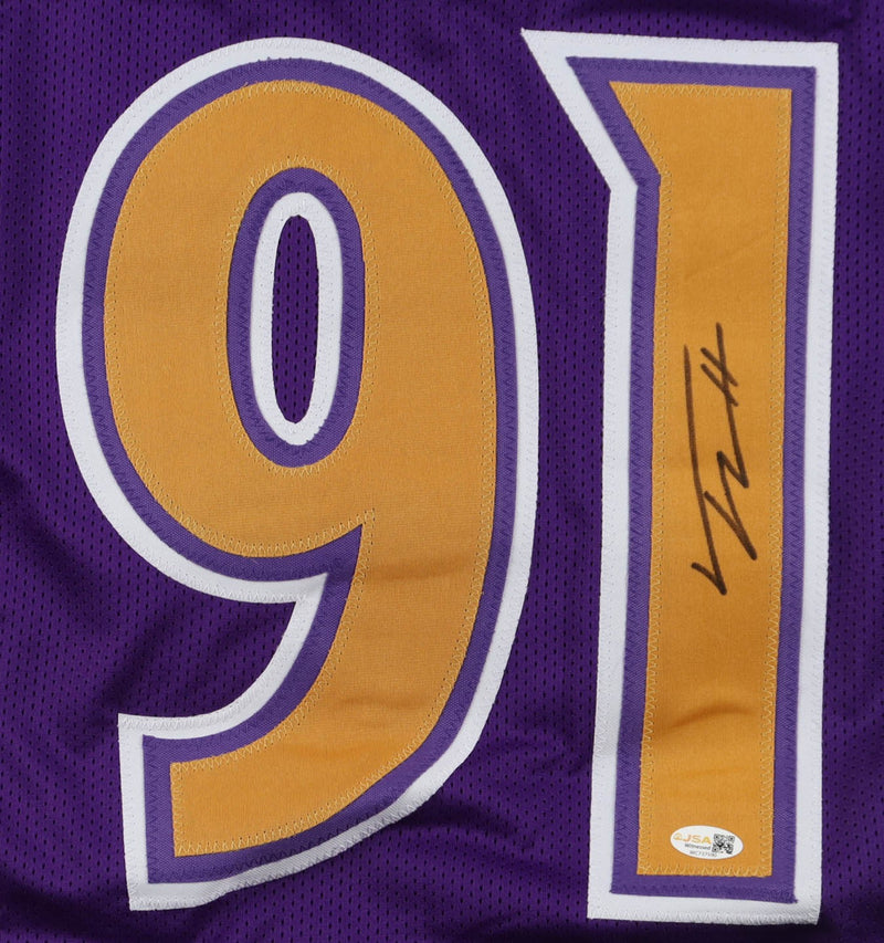 Trey Hendrickson Signed Baltimore Ravens Custom Purple Jersey