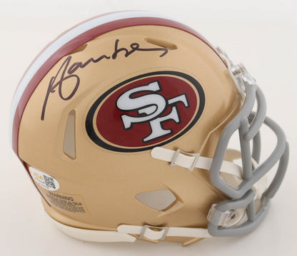 Merton Hanks Signed San Francisco 49ers Mini Helmet