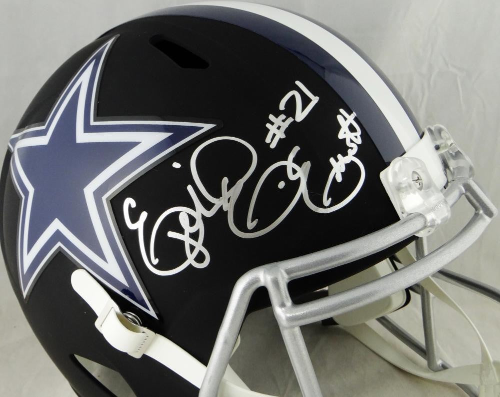 Ezekiel Elliott Signed Dallas Cowboys Full Size Flat Black Helmet