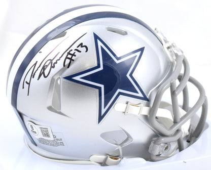 DeMarvion Overshown Signed Dallas Cowboys Speed Mini Helmet
