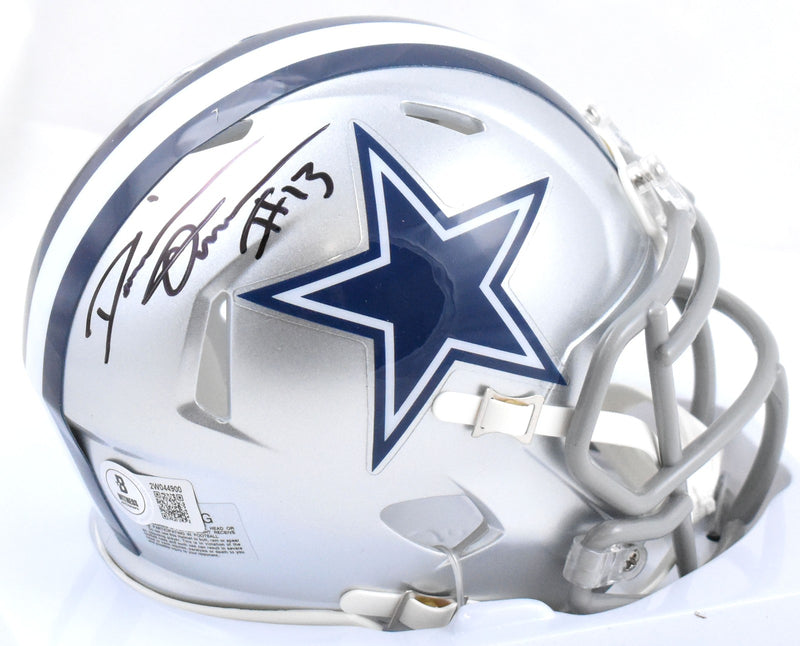 DeMarvion Overshown Signed Dallas Cowboys Speed Mini Helmet
