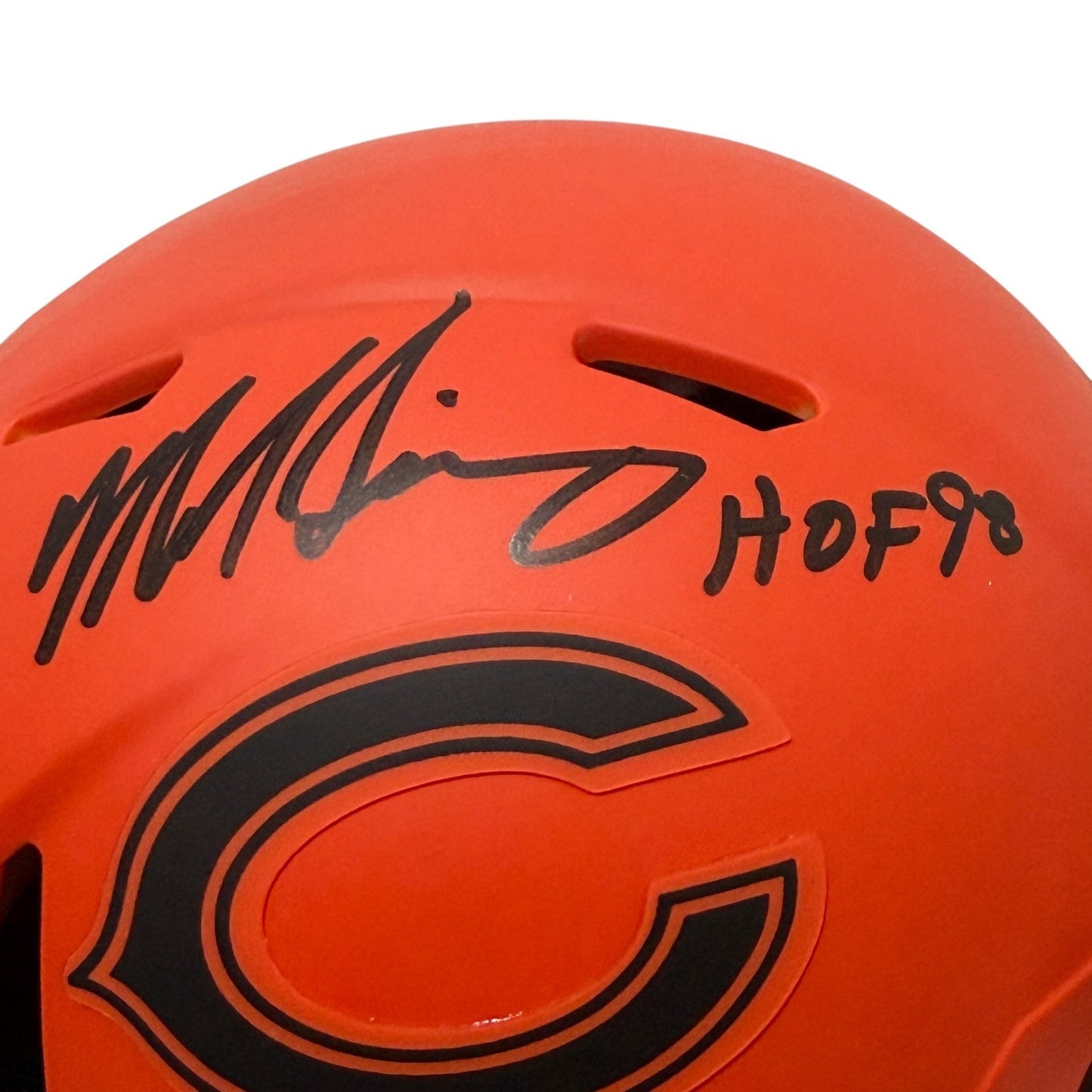 Mike Singletary Signed Chicago Bears Rave Mini Helmet HOF 98 (JSA)