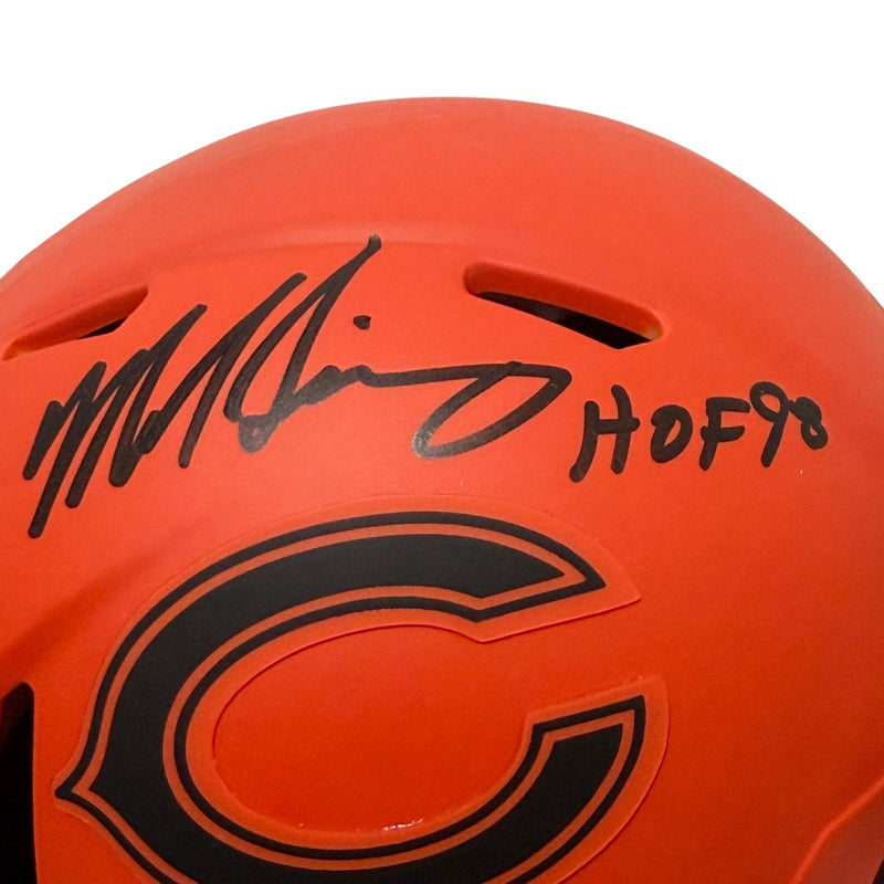 Mike Singletary Signed Chicago Bears Rave Mini Helmet HOF 98 (JSA)