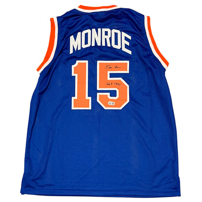 Earl Monroe Signed New York Knicks Custom Jersey (Beckett BAS COA)