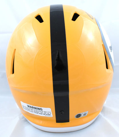 Rico Dowdle Autographed Pittsburgh Steelers Full Size Gold Speed Helmet
