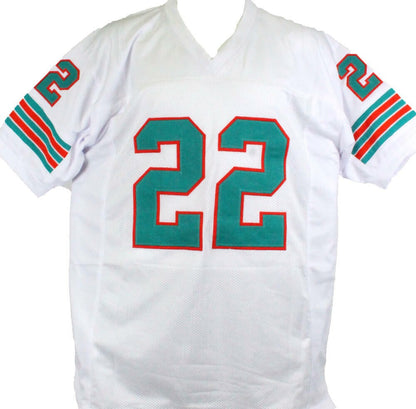Mercury Morris Signed White Custom Jersey - SB Champs Inscription
