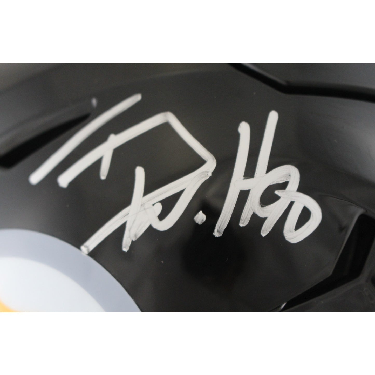 TJ Watt Signed Pittsburgh Steelers Mid-Size Helmet (Beckett Witnessed)