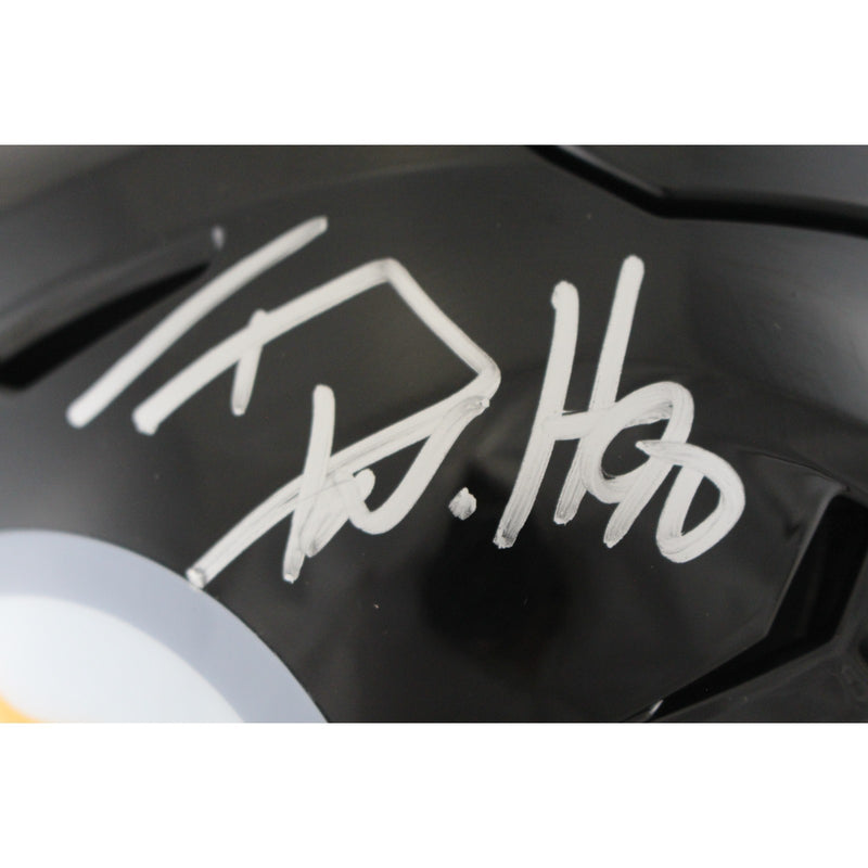 TJ Watt Signed Pittsburgh Steelers Mid-Size Helmet (Beckett Witnessed)