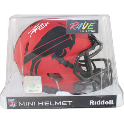 Keon Coleman Buffalo Bills Autographed Rave Mini Helmet