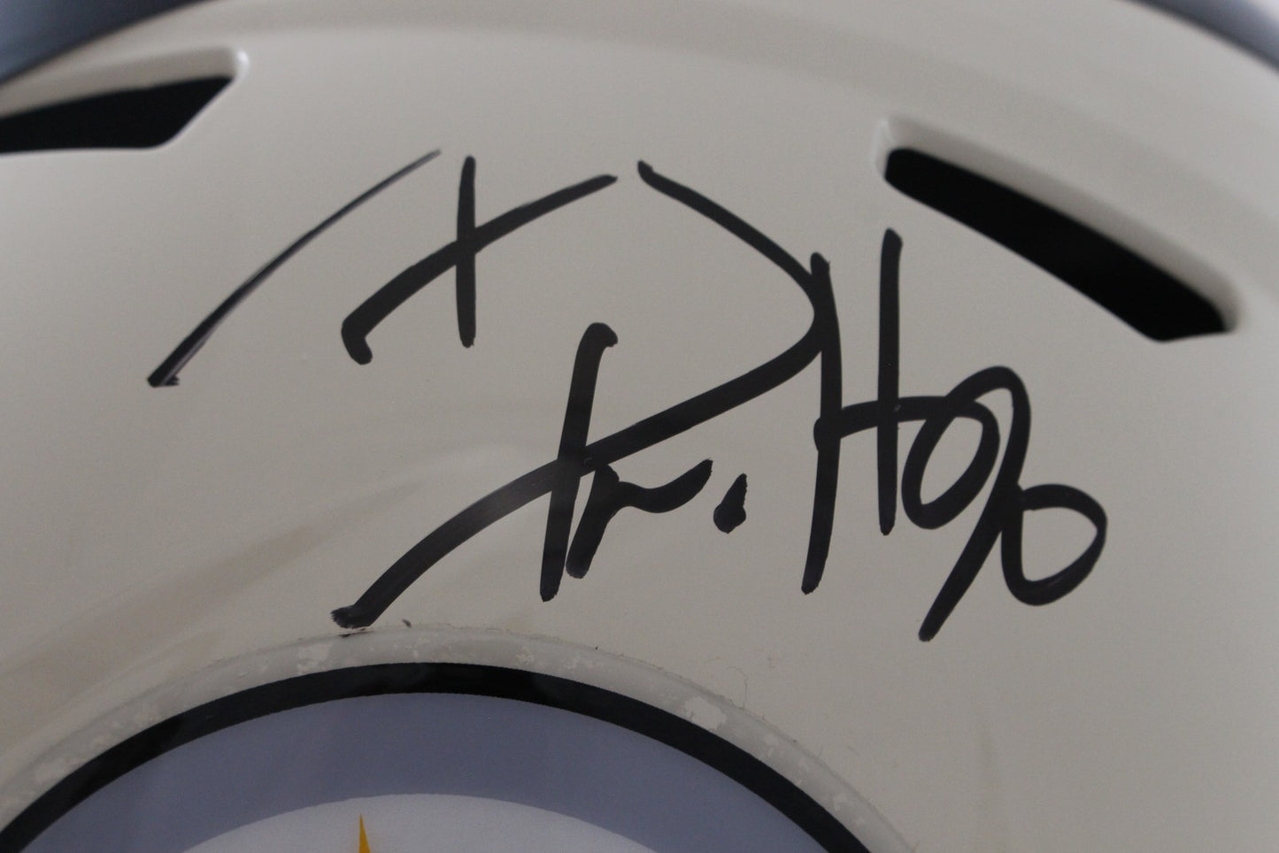 TJ Watt Signed Pittsburgh Steelers Full Size Retro Replica Helmet