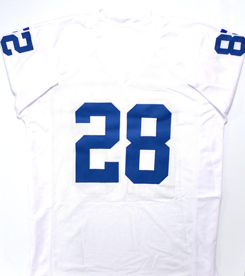 Marshall Faulk Autographed Custom White Jersey with 1994 ROY Inscription