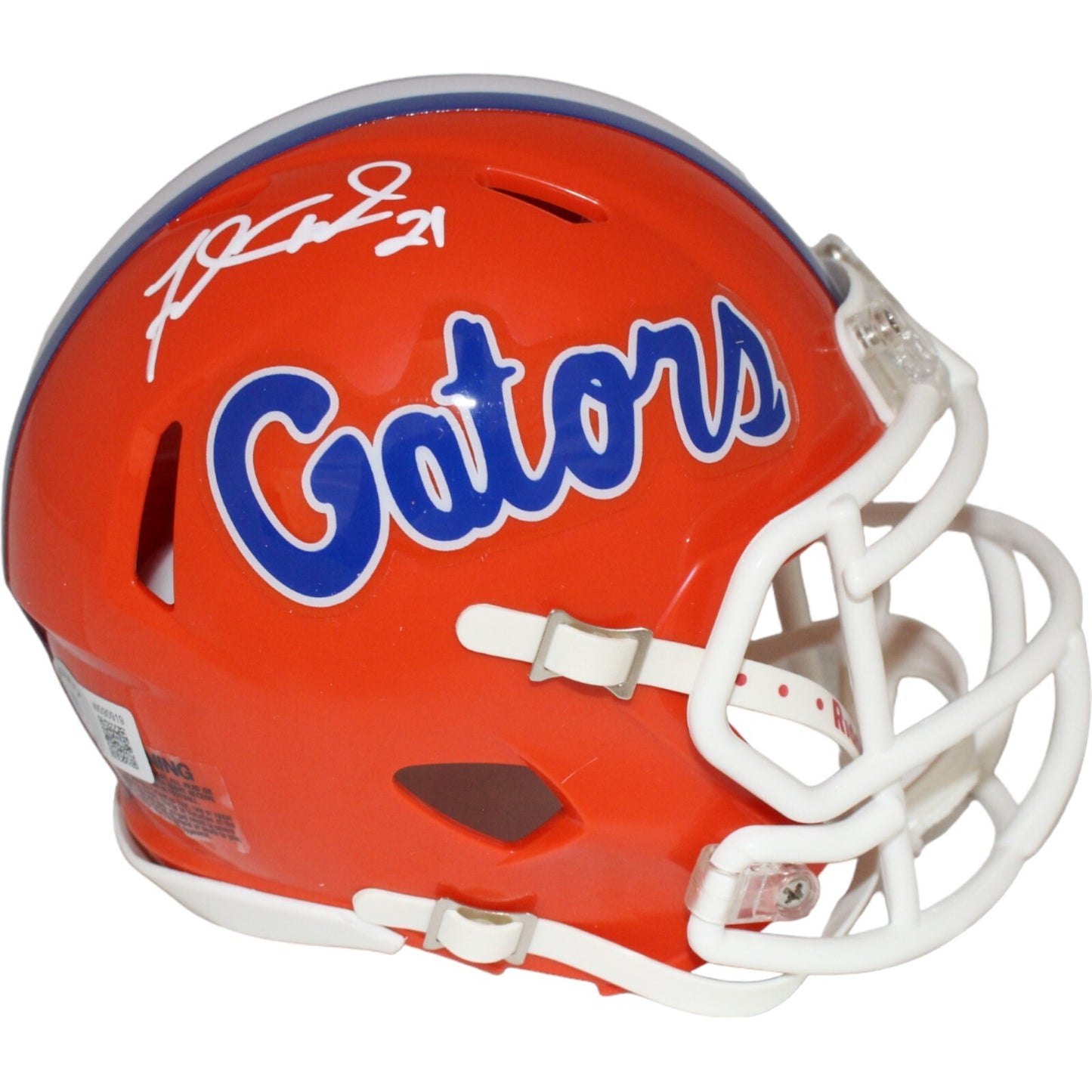 Fred Taylor Autographed Florida Gators Orange Speed Mini Helmet