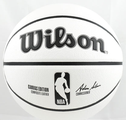 Julius Erving Autographed NBA Wilson Canvas Edition Basketball