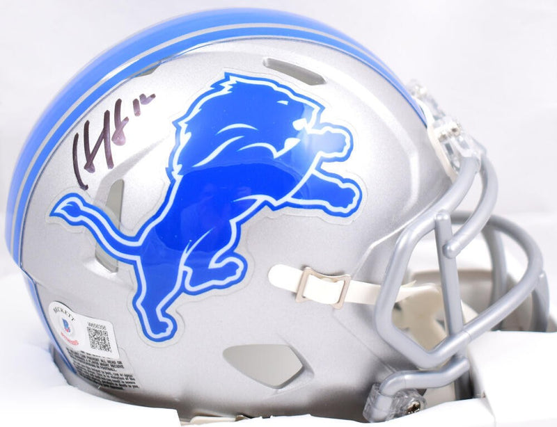 Hendon Hooker Signed Detroit Lions Black Speed Mini Helmet