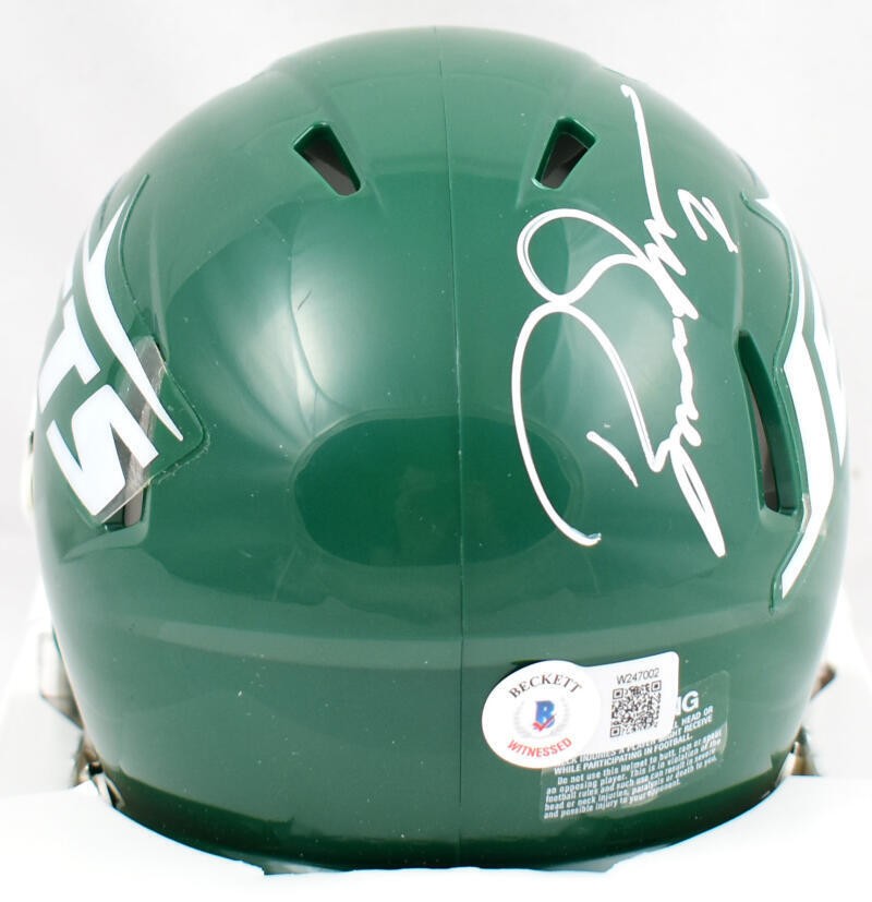Boomer Esiason Signed New York Jets Throwback Speed Mini Helmet