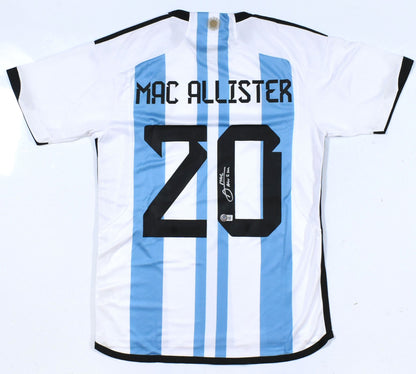 Alexis Mac Allister Autographed Argentina National Team Home Jersey