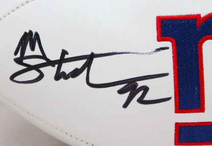 Michael Strahan Signed New York Giants Logo Football