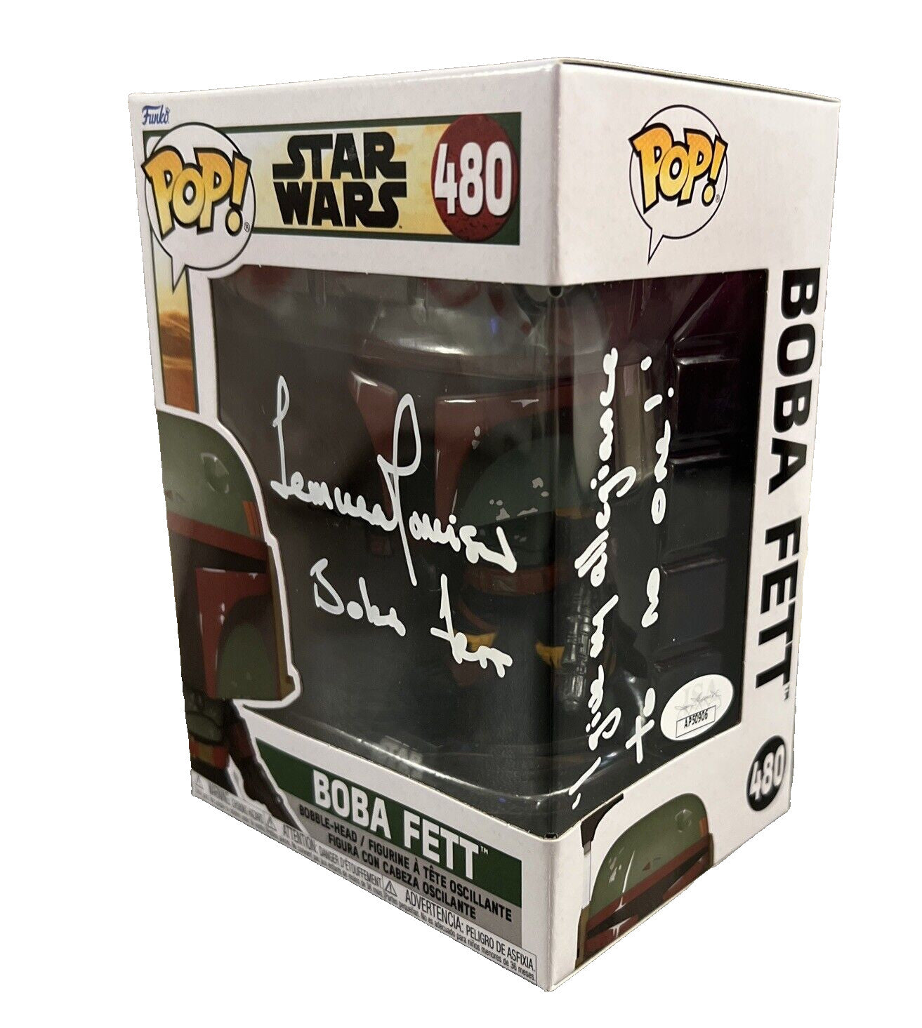 Temuera Morrison Signed Boba Fett #480 Star Wars Funko Pop JSA COA