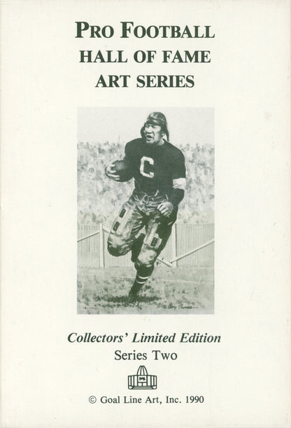 NFL Hall of Fame Goal Line Art Series 2 1990 Complete Card Set