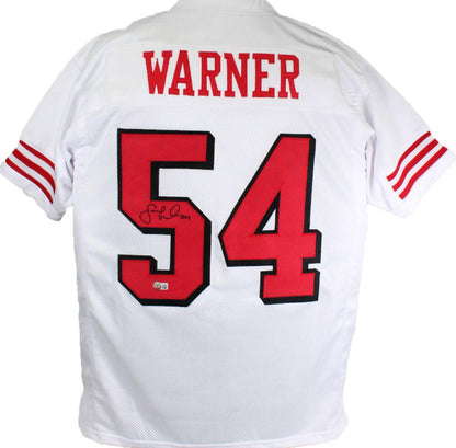 Fred Warner Signed San Francisco 49ers White Color Rush Jersey
