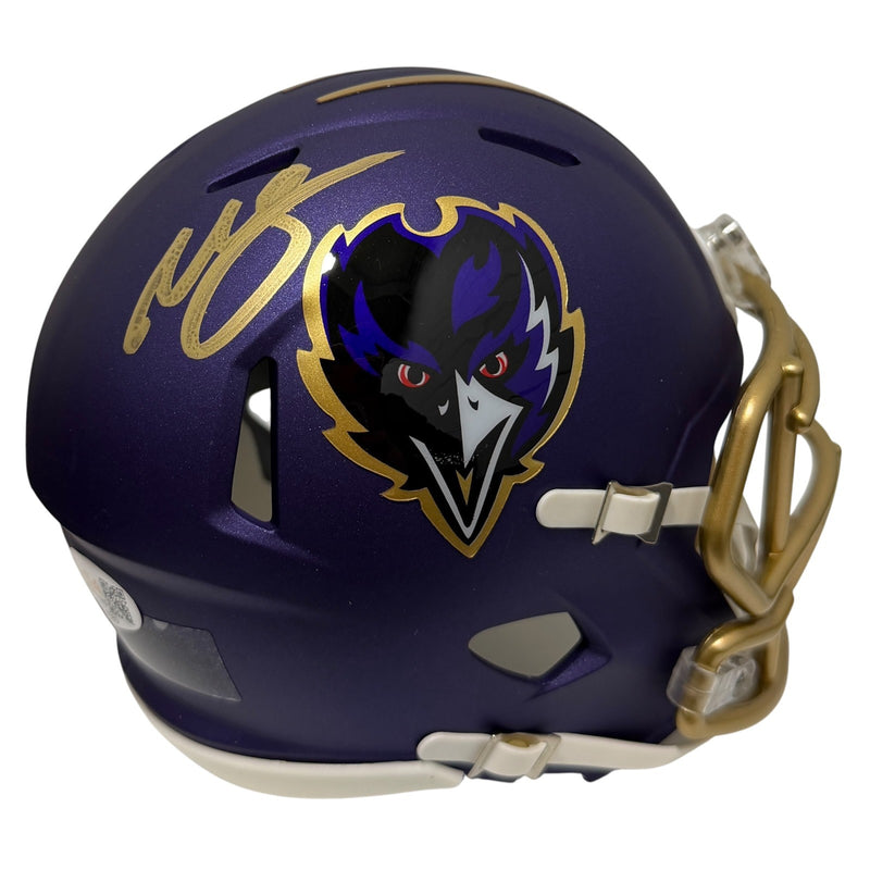 Willis McGahee Signed Baltimore Ravens Alternate Purple Mini Helmet