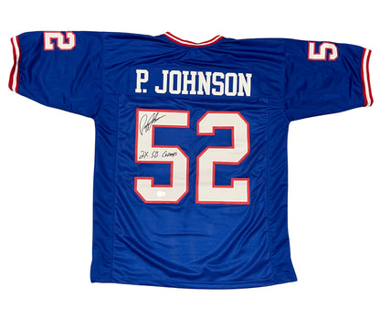 Pepper Johnson Signed New York Giants Custom Jersey (2x SB Champ)