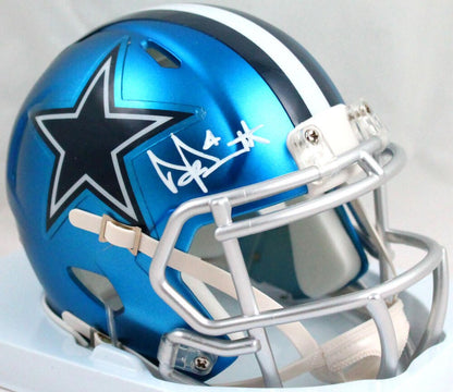 Dak Prescott Autographed Dallas Cowboys Blaze Alternate Mini Helmet