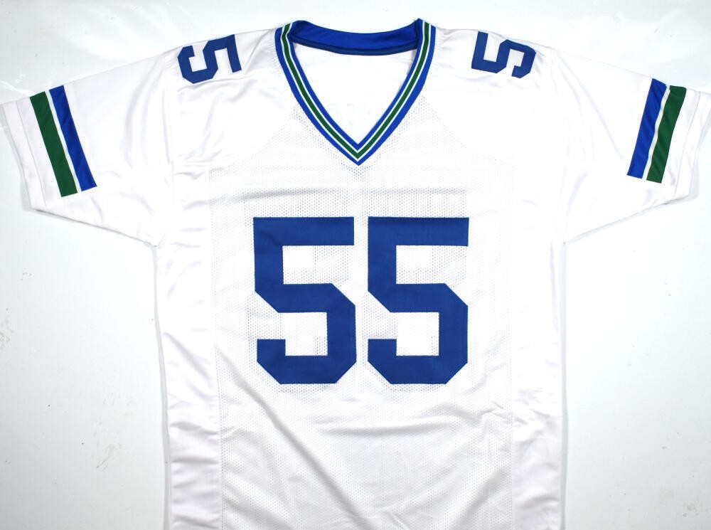 Brian Bosworth Autographed White Custom Jersey - Beckett Witnessed