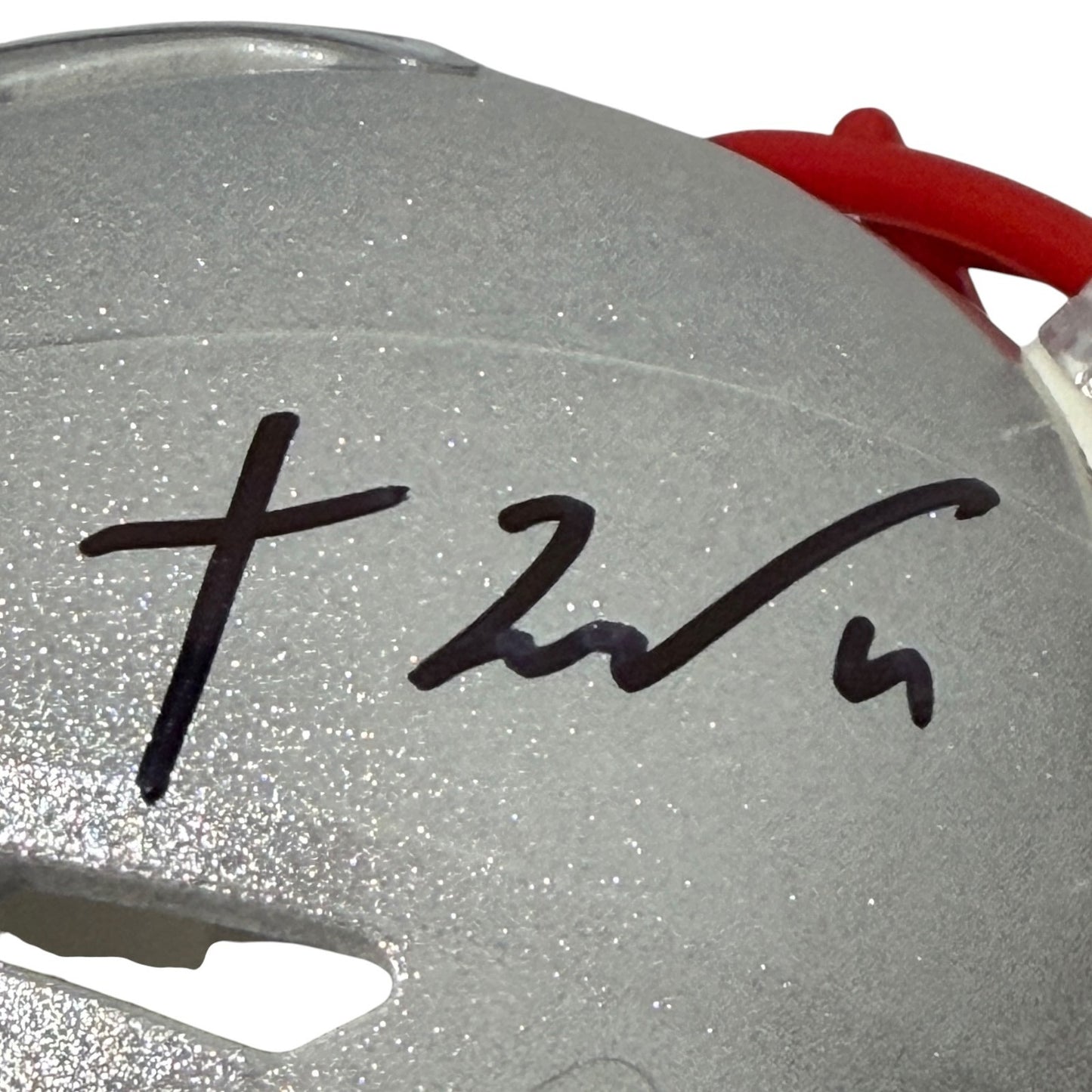 TreVeyon Henderson Signed New England Patriots Speed Mini Helmet