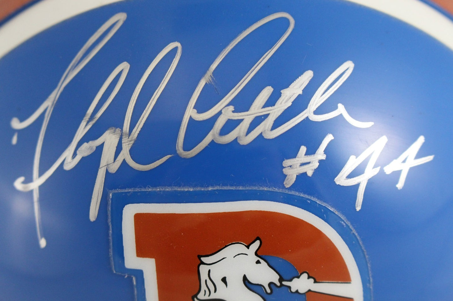 Floyd Little Signed Denver Broncos Throwback Mini Helmet (VSR4)
