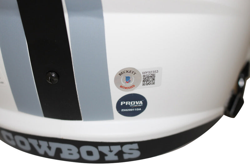 Emmitt Smith Signed Dallas Cowboys Full Size Riddell Lunar Speed Helmet Beckett
