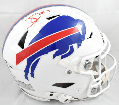 James Cook Autographed Buffalo Bills Full Size Speedflex Helmet - Red