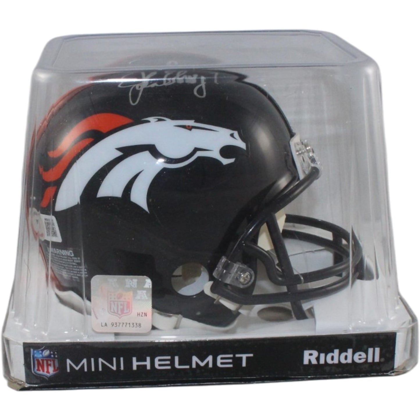 John Elway Signed Denver Broncos Mini Helmet (BAS)