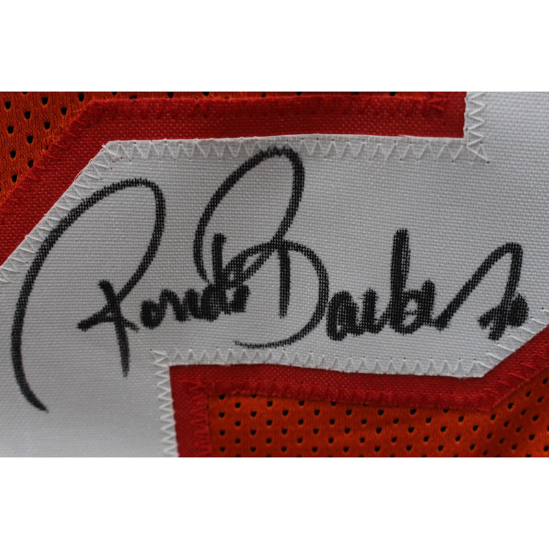 Ronde Barber Signed Orange Pro Style Throwback Jersey