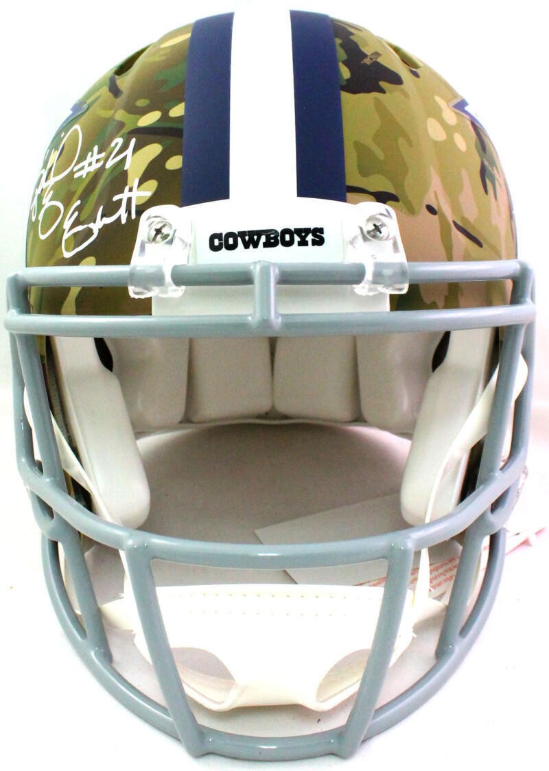 Ezekiel Elliott Autographed Dallas Cowboys Camo Full Size Authentic Helmet