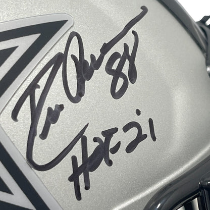 Drew Pearson Signed Dallas Cowboys Rave Mini Helmet HOF 21 BAS