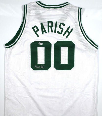 Robert Parish Autographed White Custom Basketball Jersey